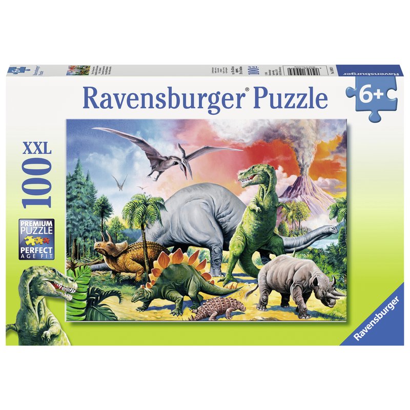 Ravensburger - puzzle printre dinozauri, 100 piese