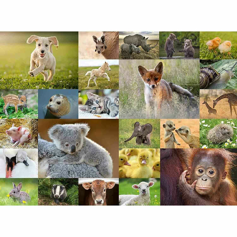 Puzzle pui de animale, 200 piese