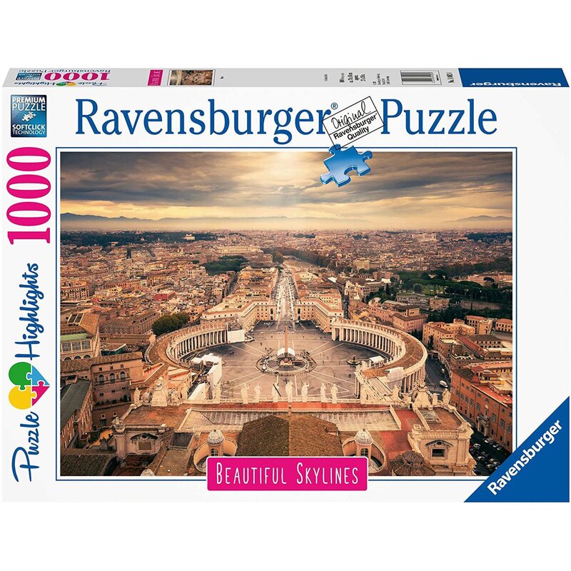 Ravensburger - puzzle orase roma , puzzle copii, piese 1000