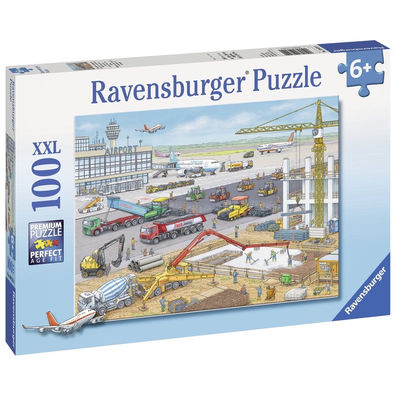 Ravensburger - puzzle santier pe aeroport, 100 piese