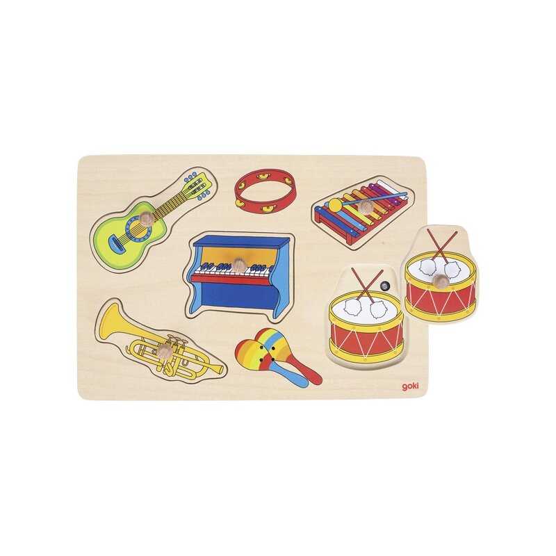 Goki - puzzle sonor instrumente muzicale puzzle copii, piese5