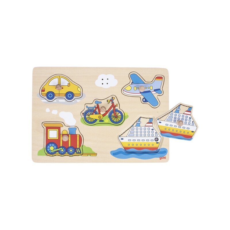 Goki - puzzle sonor vehicule puzzle copii, piese5