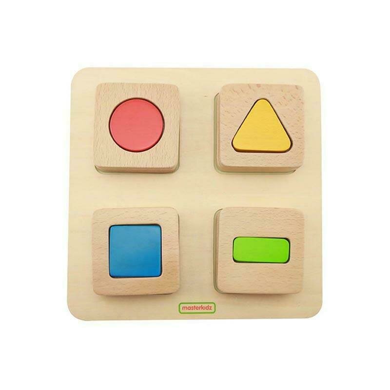 Masterkidz - puzzle sortator forme geometrice din lemn +2 ani