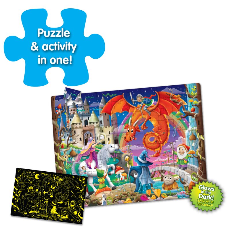 The learning journey - puzzle personaje fantezie straluceste in intuneric puzzle copii, piese 100