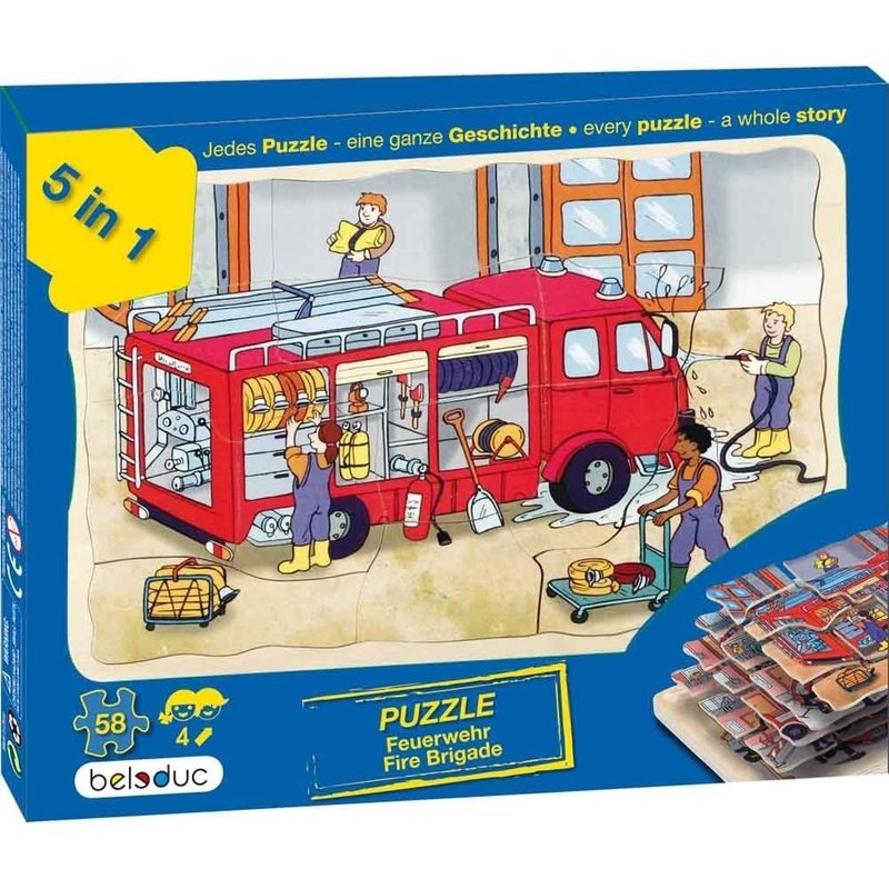 Beleduc - puzzle stratificat brigada de pompieri