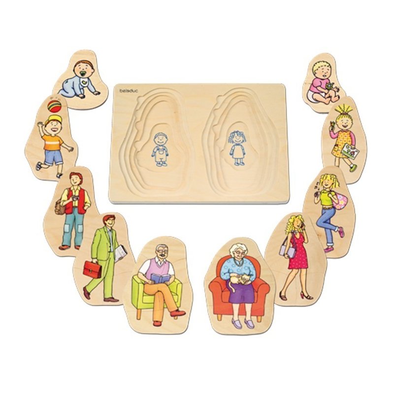 Beleduc - puzzle stratificat bunica si bunicul
