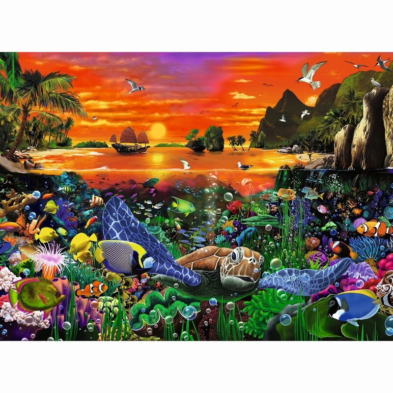 Ravensburger - puzzle animale testoasa puzzle copii, piese 500