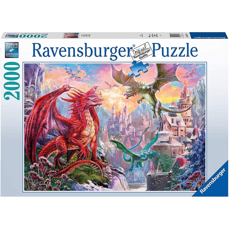 Ravensburger - puzzle personaje tinutul dragonilor , puzzle copii, piese 2000