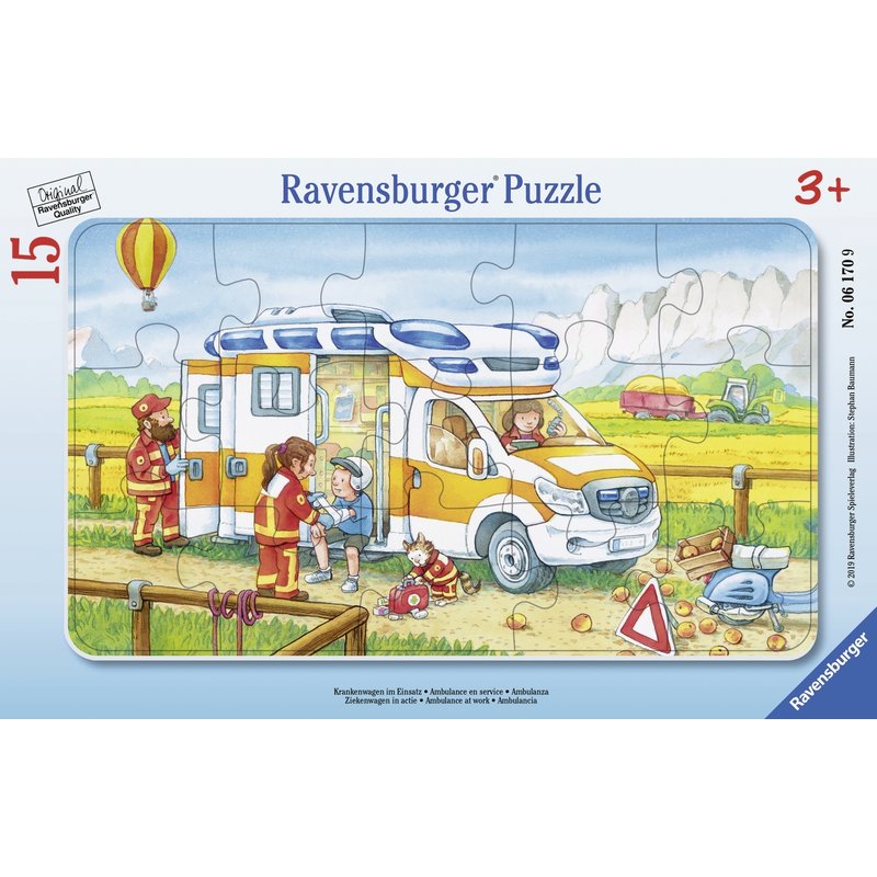 Ravensburger - PUZZLE TIP RAMA AMBULANTA, 15 PIESE