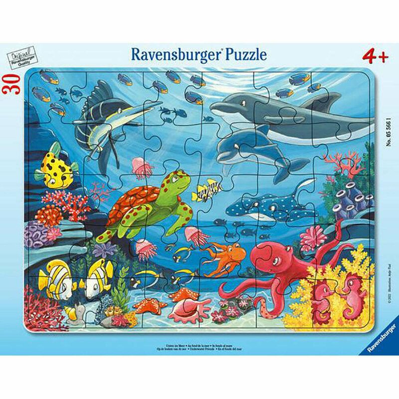 Ravensburger - Puzzle Tip Rama Animale Marine, 30 Piese