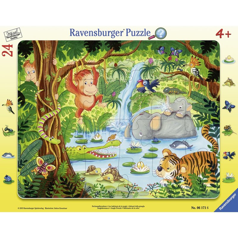 Ravensburger - puzzle tip rama jungla, 24 piese
