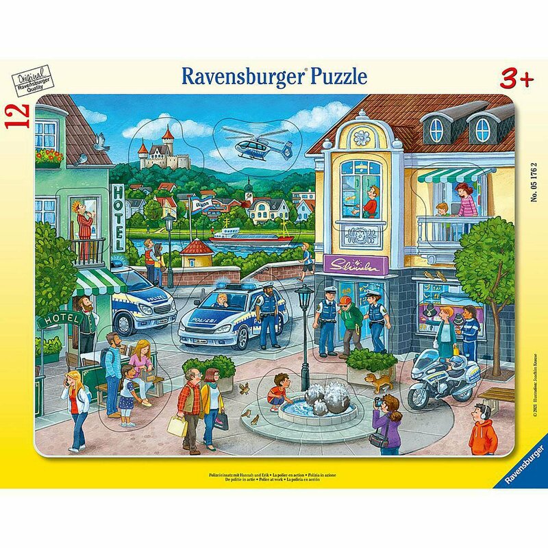 Ravensburger - Puzzle Tip Rama Politia In Actiune, 12 Piese