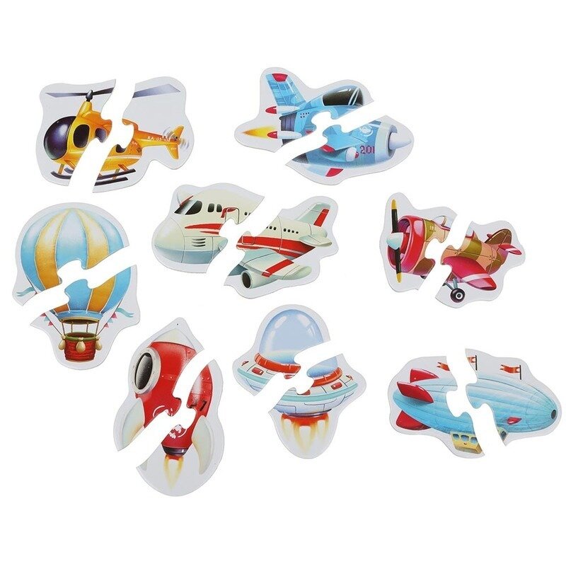 Cubika - puzzle vehicule transport aerian puzzle copii, piese 16