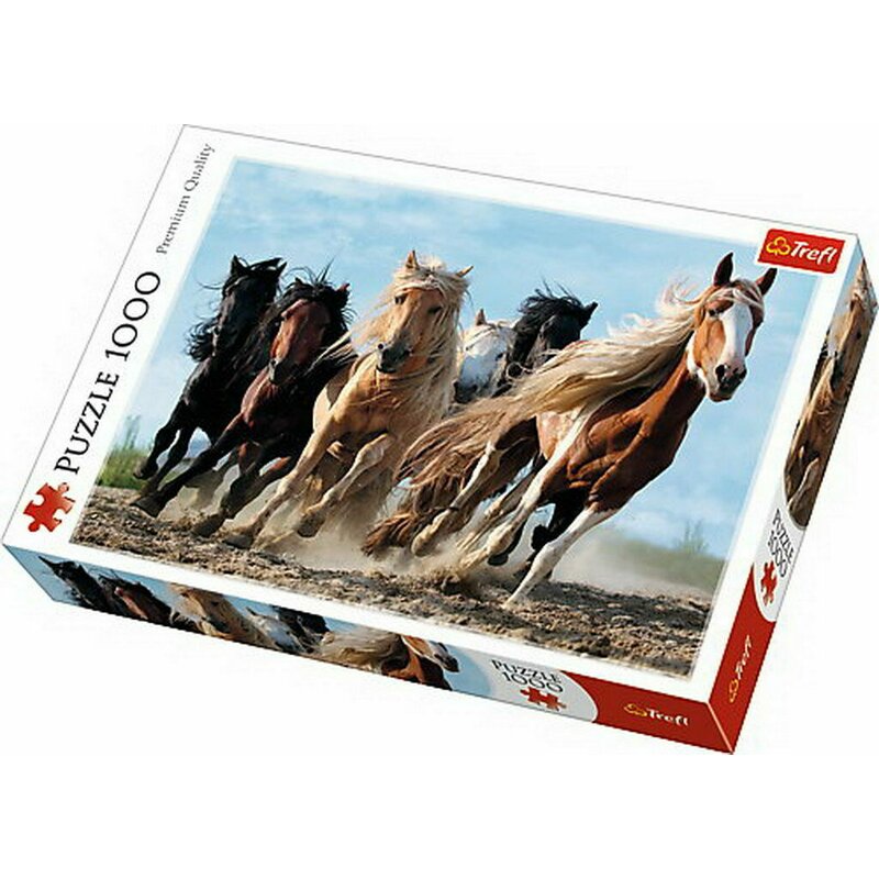 Trefl - Puzzle animale Cai la galop , Puzzle Copii, piese 1000