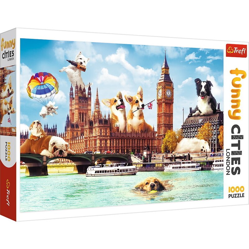 Trefl - puzzle animale catelusi la londra , puzzle copii, piese 1000