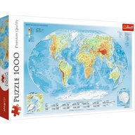 Trefl - Puzzle educativ Harta fizica a lumii , Puzzle Copii, piese 1000