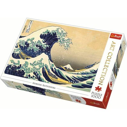 Trefl - Puzzle peisaje Marele val de la Kanagawa , Puzzle Copii, piese 1000