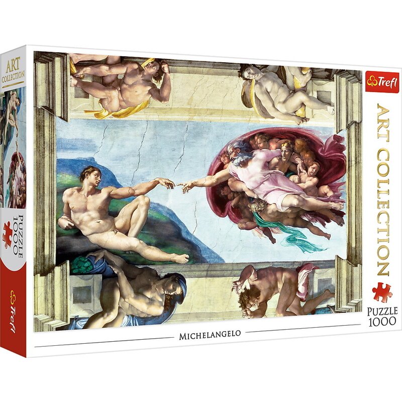 Trefl - puzzle 1000 michelangelo crearea lui adam
