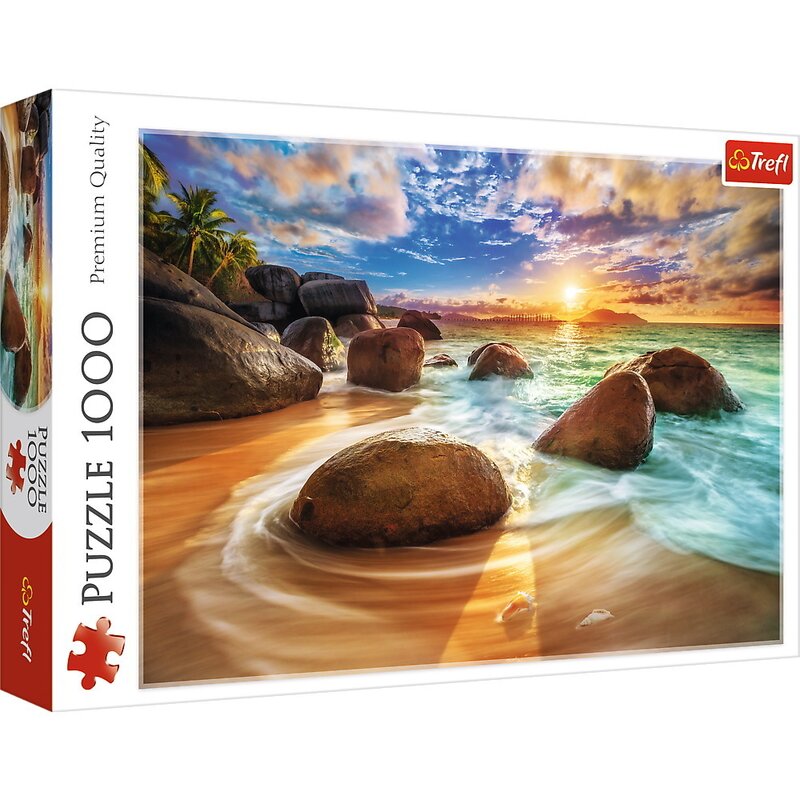 Trefl - puzzle peisaje plaja samudra india , puzzle copii, piese 1000