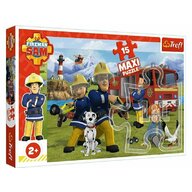Trefl - Puzzle personaje Pompierul Sam in actiune , Puzzle Copii , Maxi, piese 15