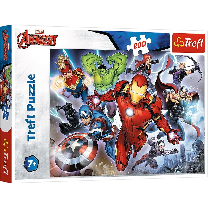 Trefl - puzzle personaje avengers razbunatorii , puzzle copii, piese 200