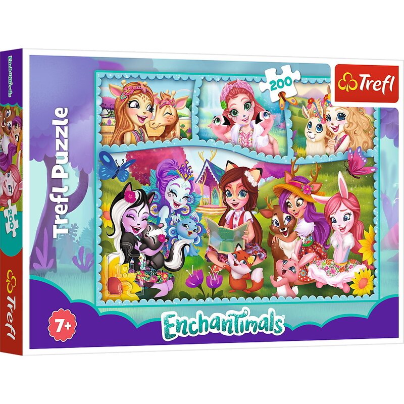 Trefl - puzzle personaje enchantimals prieteni extraordinari , puzzle copii, piese 200