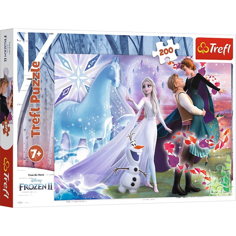 Trefl - Puzzle personaje Frozen 2 Universul Magic , Puzzle Copii, piese 200