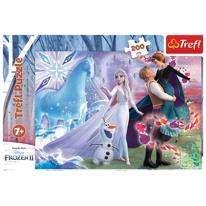 Trefl - Puzzle personaje Frozen 2 Universul Magic , Puzzle Copii, piese 200