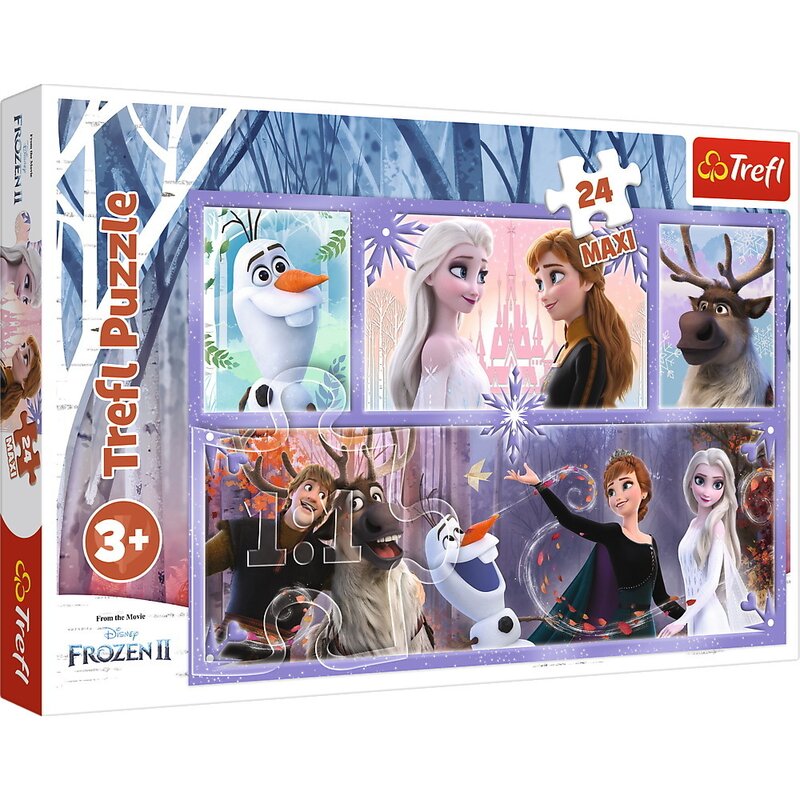 Trefl - Puzzle personaje Frozen 2 - O lume magica , Puzzle Copii , Maxi, piese 24