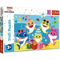 Trefl - Puzzle personaje Happy Baby Shark , Puzzle Copii , Maxi, piese 24