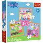 Trefl - Puzzle personaje Inventiva Peppa pig , Puzzle Copii , 3 in 1, piese 103 - 1
