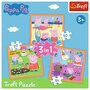 Trefl - Puzzle personaje Inventiva Peppa pig , Puzzle Copii , 3 in 1, piese 103 - 5
