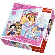 Trefl - Puzzle personaje Disney Princess - Lumea fermecata a printeselor , Puzzle Copii , 3 in 1, piese 103