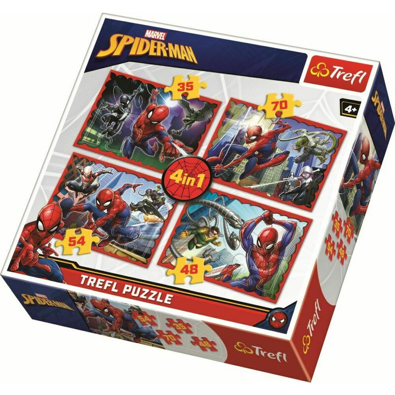 Trefl Puzzle Personaje Spiderman Puzzle Copii 4 In 1 Piese 207