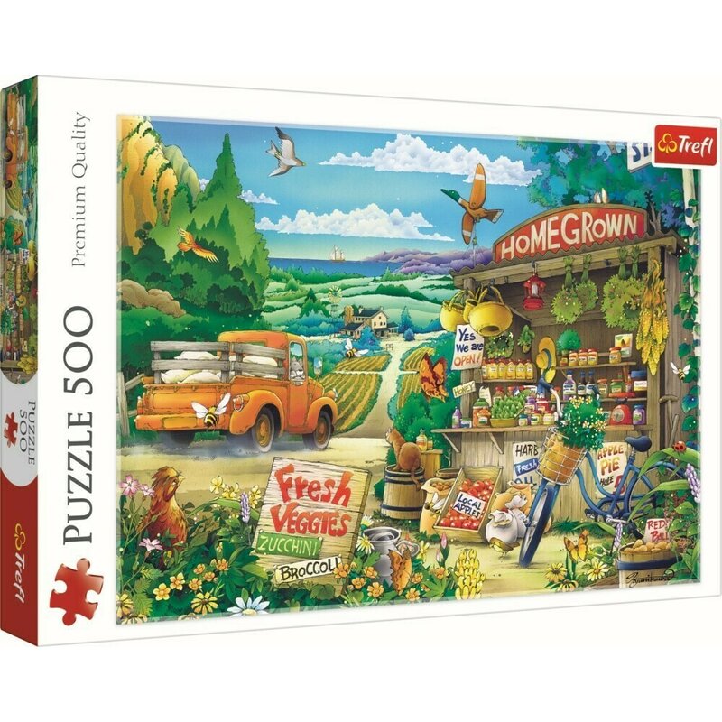 Trefl - Puzzle peisaje Dimineata la tara , Puzzle Copii, piese 500, Multicolor