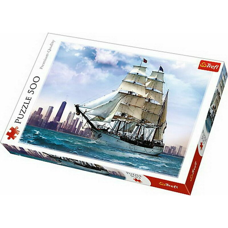 Trefl - puzzle peisaje navigand spre chicago , puzzle copii, piese 500, multicolor