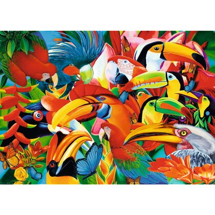 Trefl - Puzzle animale Pasari colorate , Puzzle Copii, piese 500