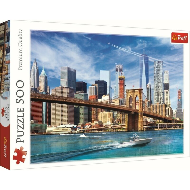 Trefl - puzzle peisaje priveliste din new york , puzzle copii, piese 500, multicolor