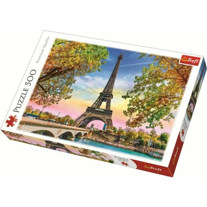 Trefl - Puzzle peisaje Romanticul Paris , Puzzle Copii, piese 500