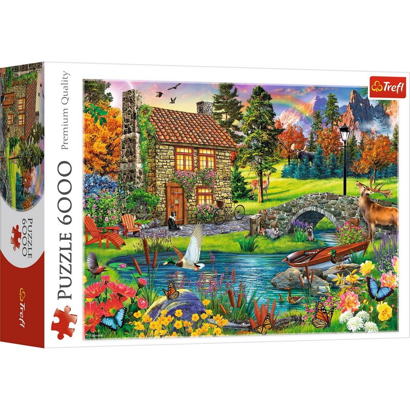 Trefl - puzzle 6000 casuta din munti