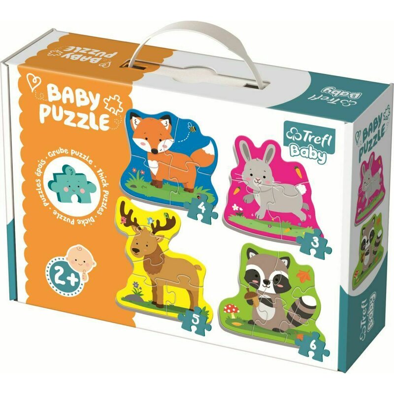 Trefl - Puzzle animale Baby clasic Animalele padurii , Puzzle Copii, piese 18, Multicolor