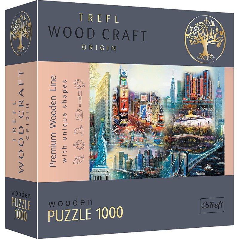 Trefl - PUZZLE DIN LEMN 1000 PIESE NEW YORK