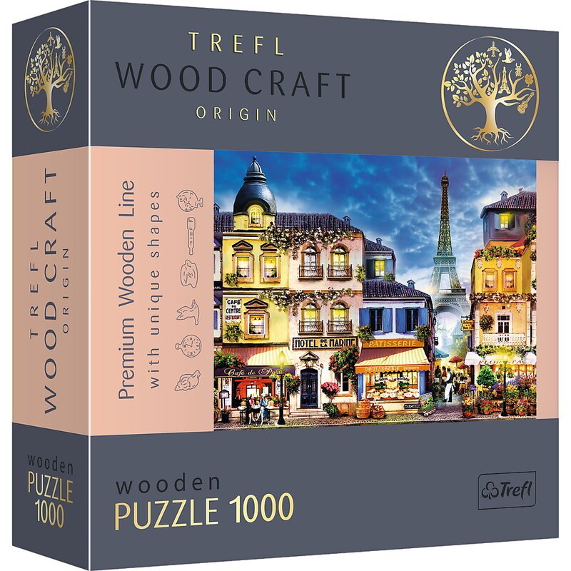 Trefl - puzzle trefl din lemn 1000 piese strada franceza
