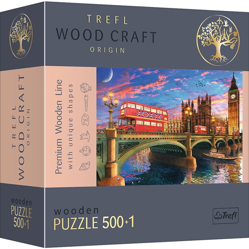 Trefl - puzzle trefl din lemn 500+1 obictivele turistice din londra
