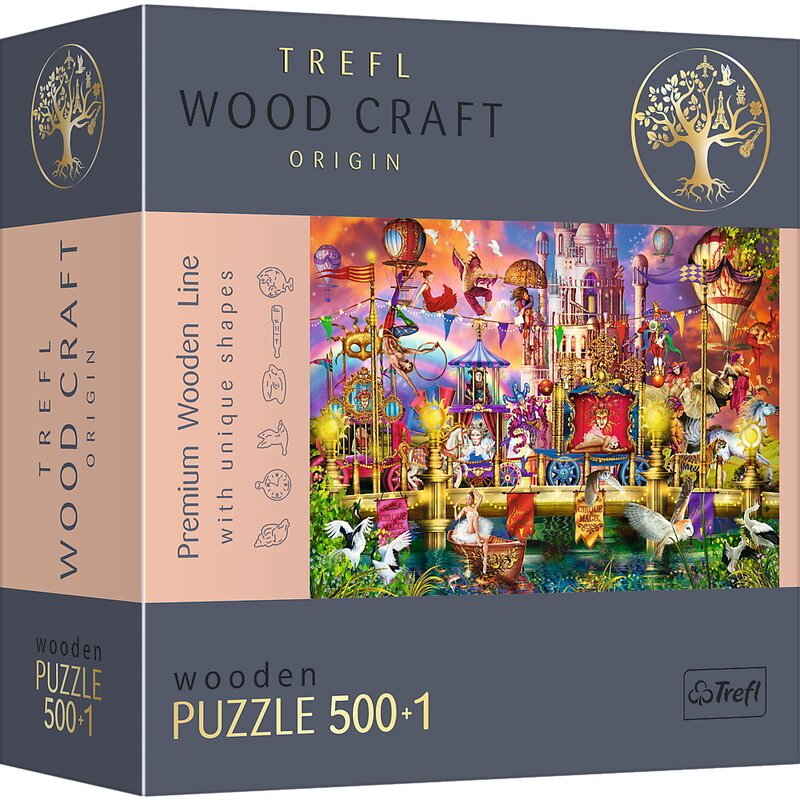 Trefl - puzzle trefl din lemn 500+1 piese lumea magica