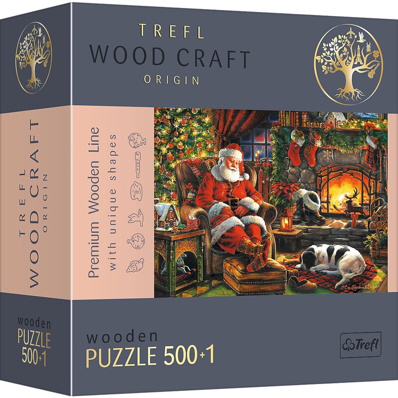 Trefl - puzzle trefl din lemn 500+1 piese seara de craciun