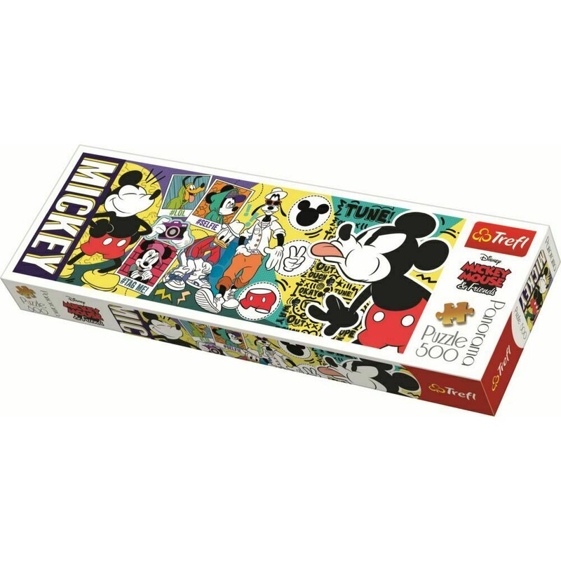 Trefl - puzzle personaje legendarul mickey mouse , puzzle copii, piese 500, multicolor