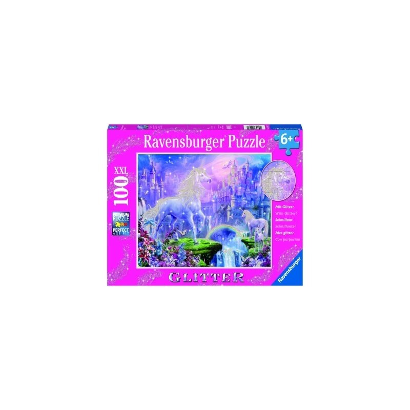 Ravensburger - puzzle unicorn cu sclipici, 100 piese