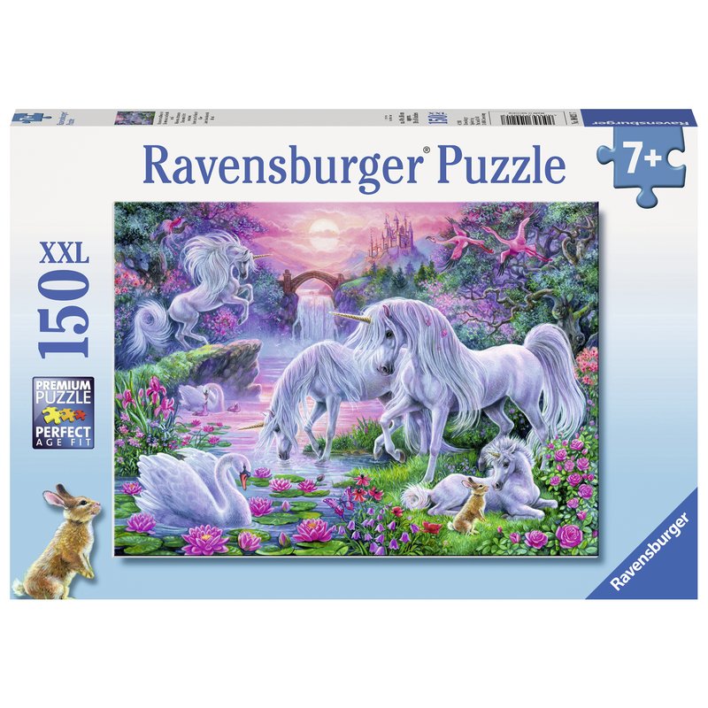Ravensburger - Puzzle Unicorni la apus, 150 piese