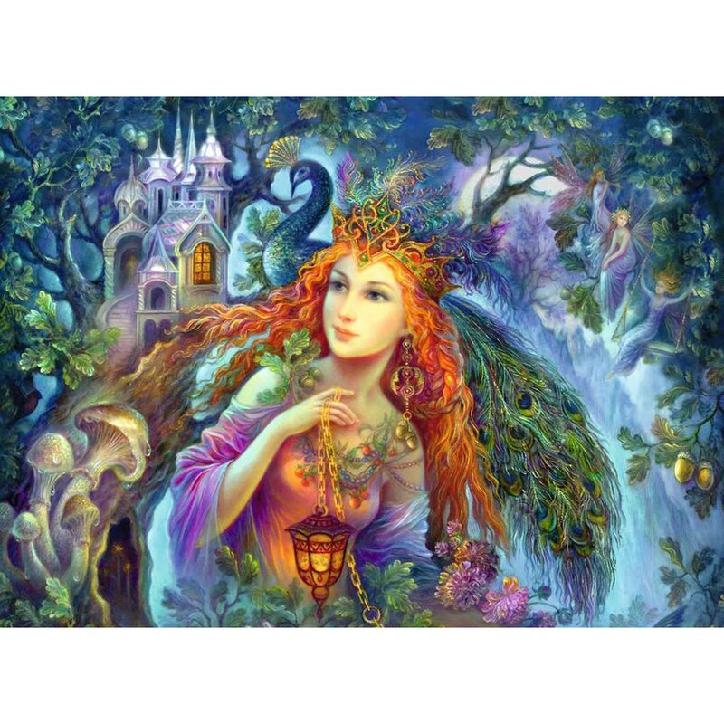 Ravensburger - puzzle personaje zana cu stickere puzzle copii, piese 500